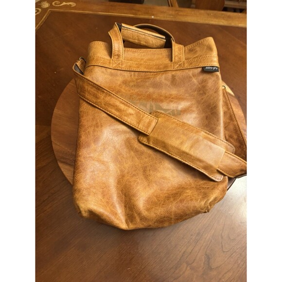 Chill n Go Wine Bag leather brown 4bottle / excellent condition 9”X 8”x 14” - Picture 1 of 16